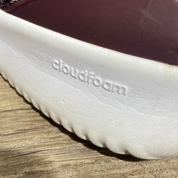 adidas cloud foam Burgundy and White Athletic Shoes - Picture 4 of 8